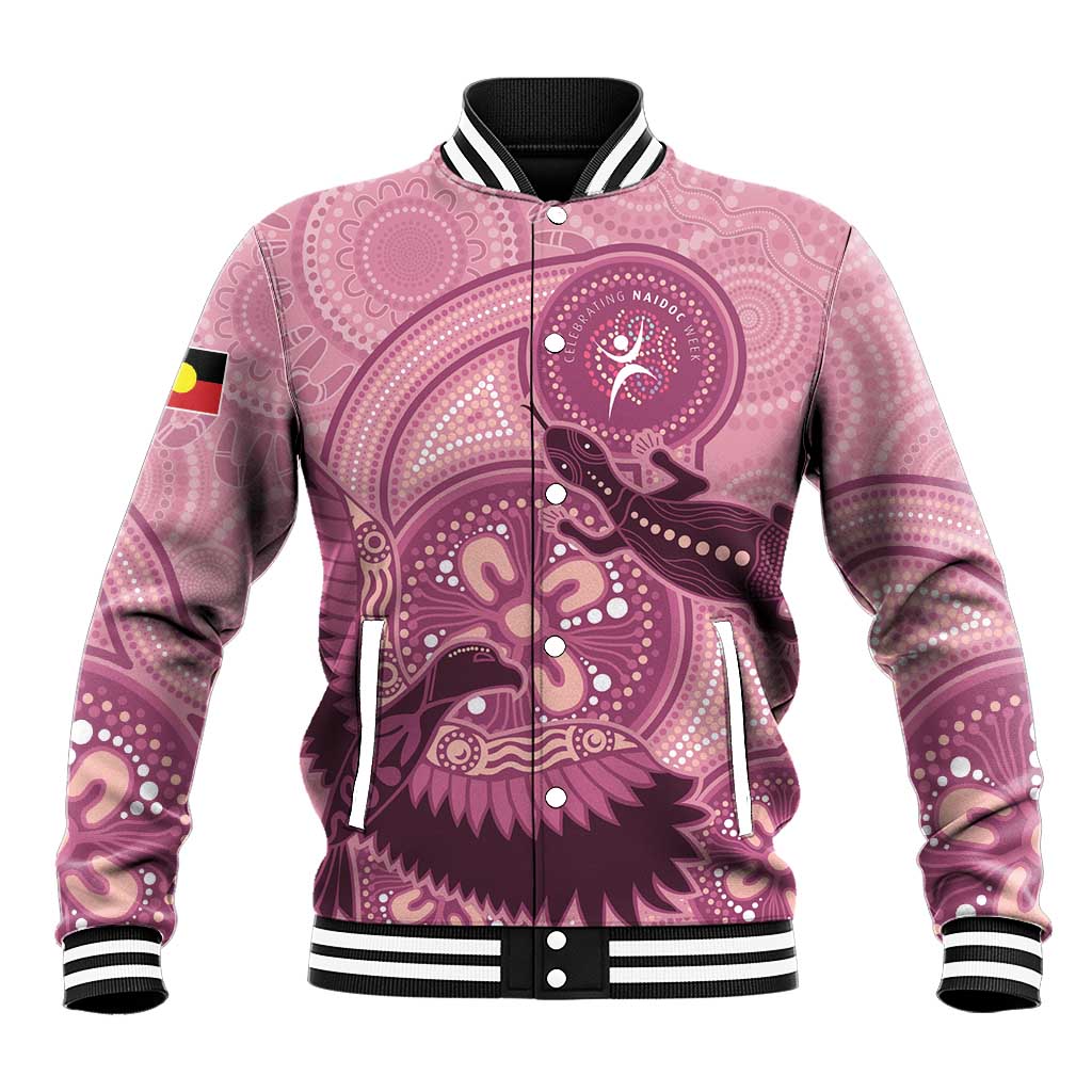 NAIDOC 2025 Strength Vision & Legacy Baseball Jacket Future Dreaming - Coral