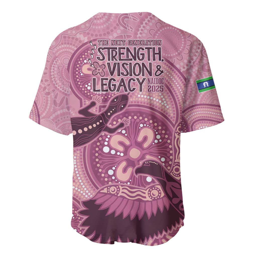 NAIDOC 2025 Strength Vision & Legacy Baseball Jersey Future Dreaming - Coral