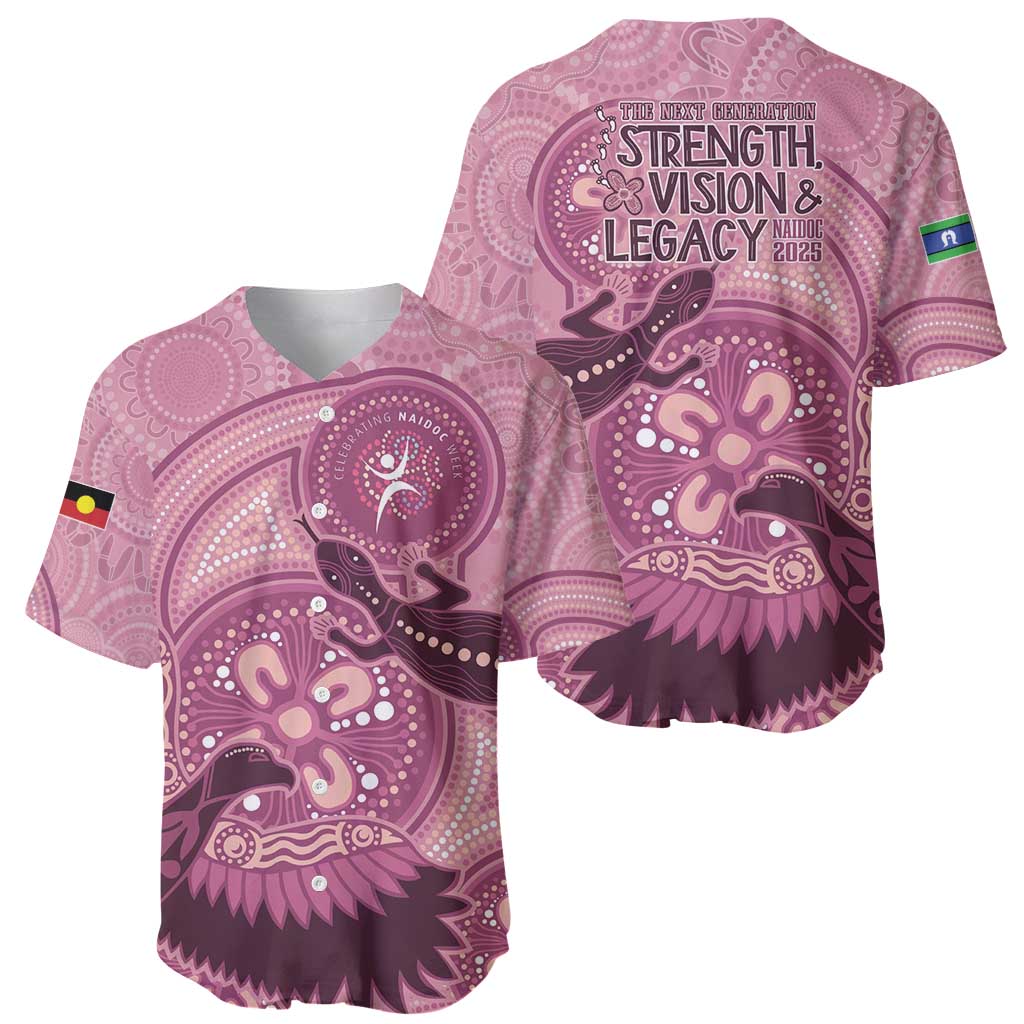 NAIDOC 2025 Strength Vision & Legacy Baseball Jersey Future Dreaming - Coral