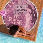 NAIDOC 2025 Strength Vision & Legacy Beach Blanket Future Dreaming - Coral