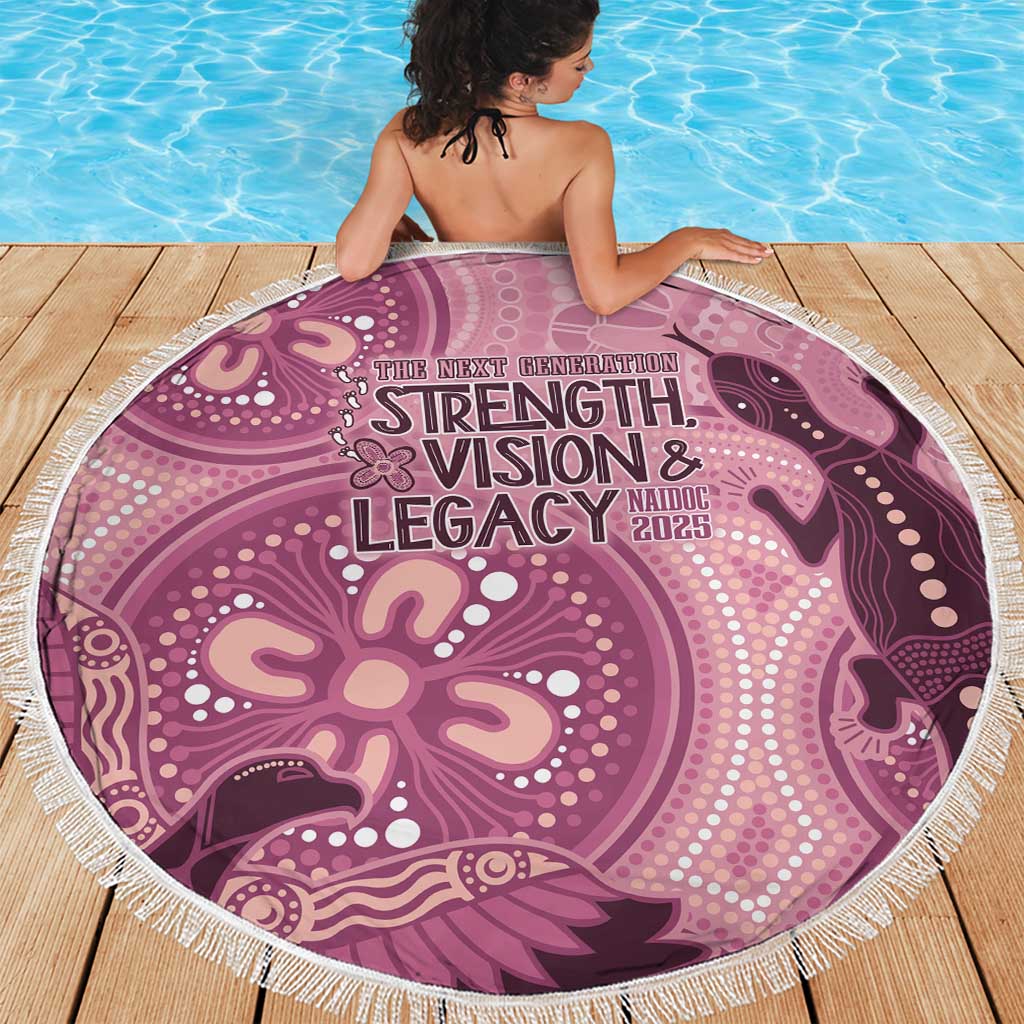 NAIDOC 2025 Strength Vision & Legacy Beach Blanket Future Dreaming - Coral