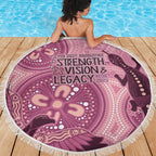 NAIDOC 2025 Strength Vision & Legacy Beach Blanket Future Dreaming - Coral
