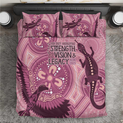 NAIDOC 2025 Strength Vision & Legacy Bedding Set Future Dreaming - Coral