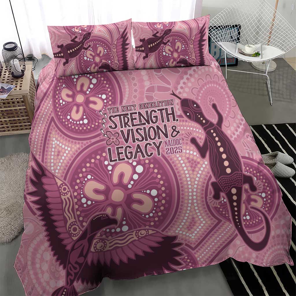 NAIDOC 2025 Strength Vision & Legacy Bedding Set Future Dreaming - Coral