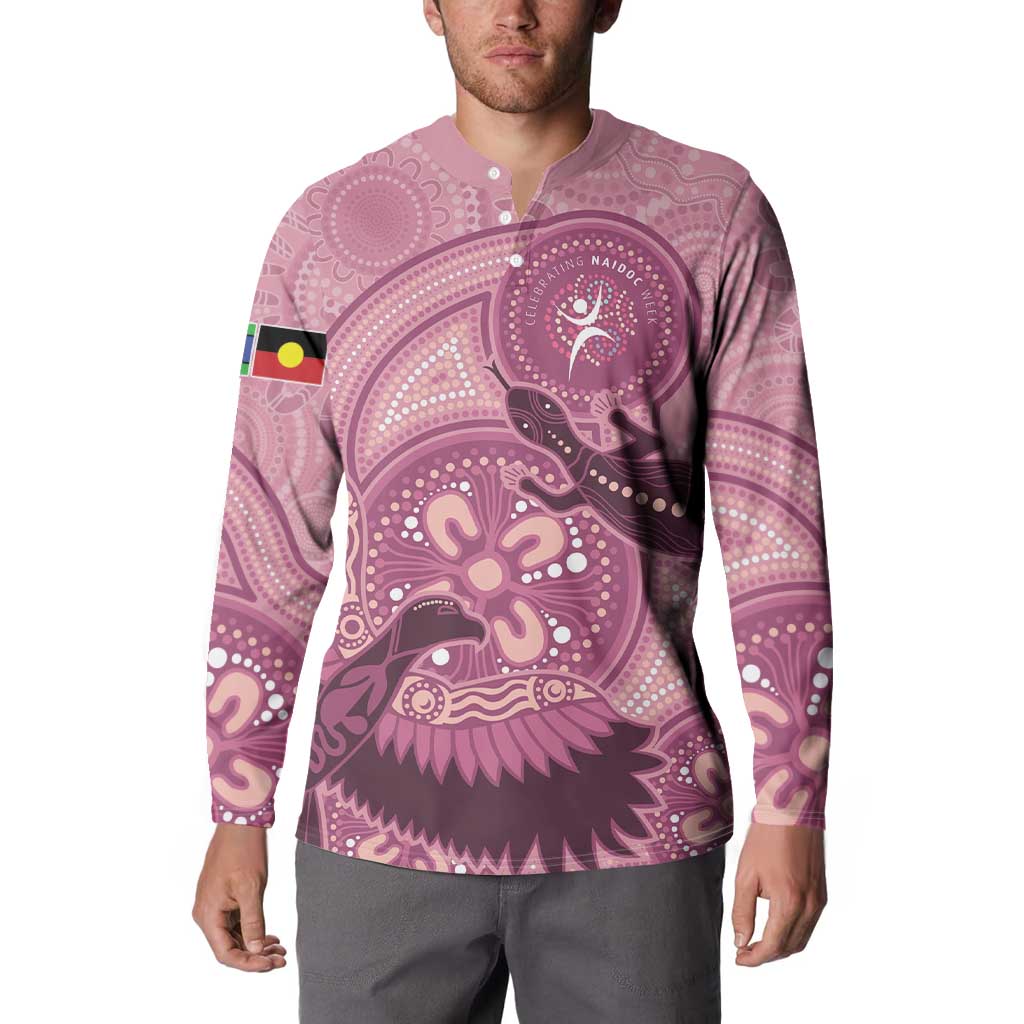 NAIDOC 2025 Strength Vision & Legacy Button Sweatshirt Future Dreaming - Coral