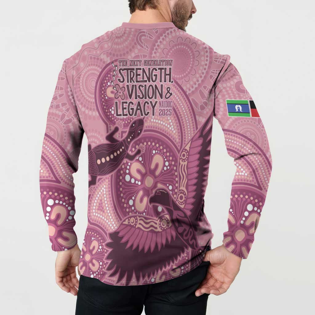 NAIDOC 2025 Strength Vision & Legacy Button Sweatshirt Future Dreaming - Coral