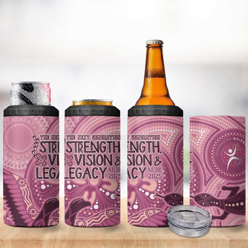 NAIDOC 2025 Strength Vision & Legacy 4 in 1 Can Cooler Tumbler Future Dreaming - Coral