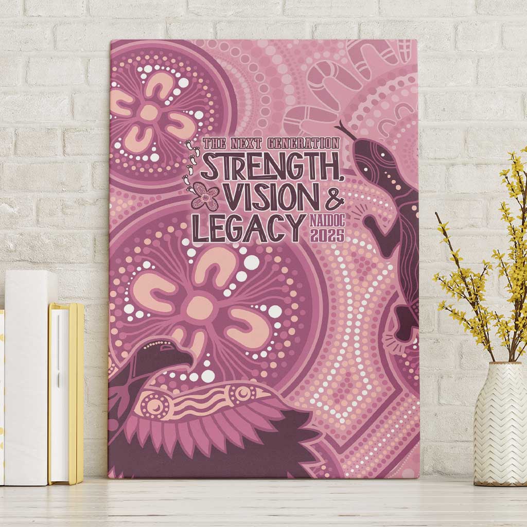 NAIDOC 2025 Strength Vision & Legacy Canvas Wall Art Future Dreaming - Coral