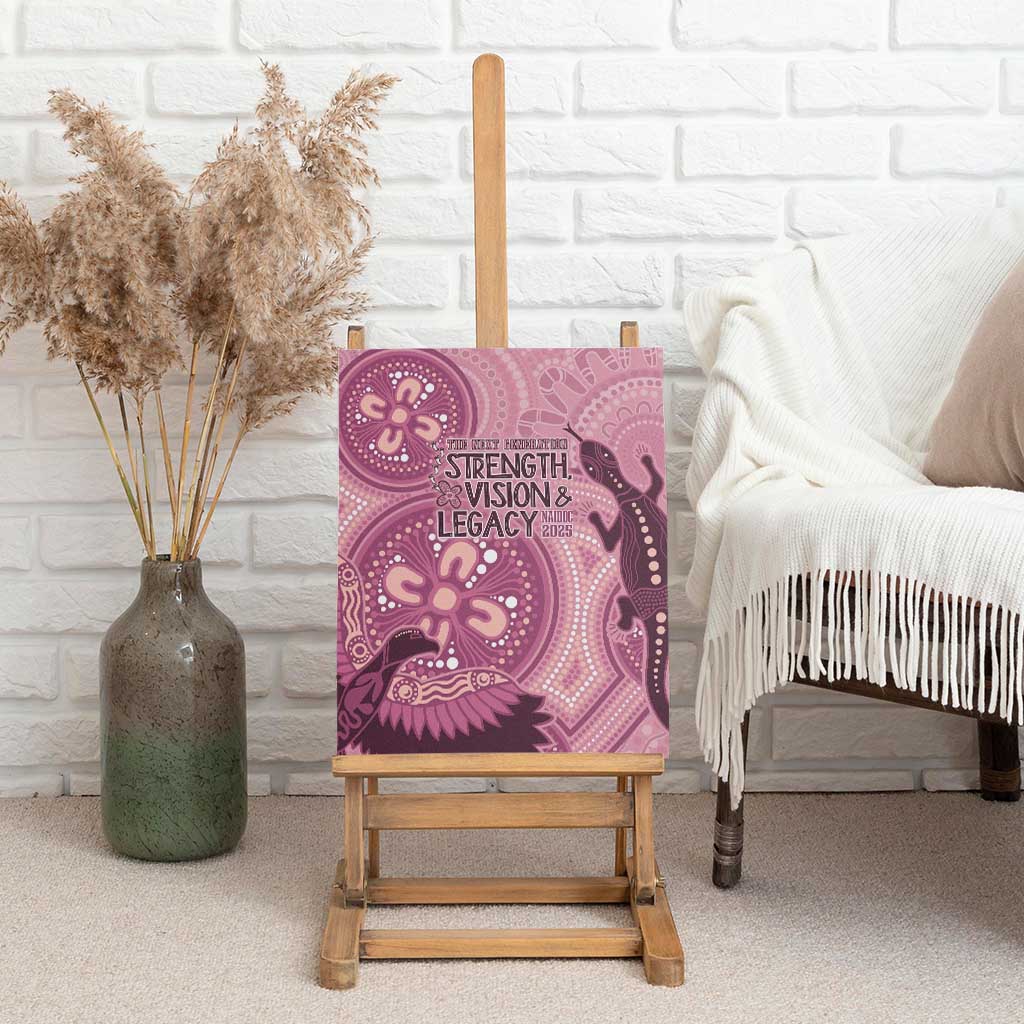 NAIDOC 2025 Strength Vision & Legacy Canvas Wall Art Future Dreaming - Coral