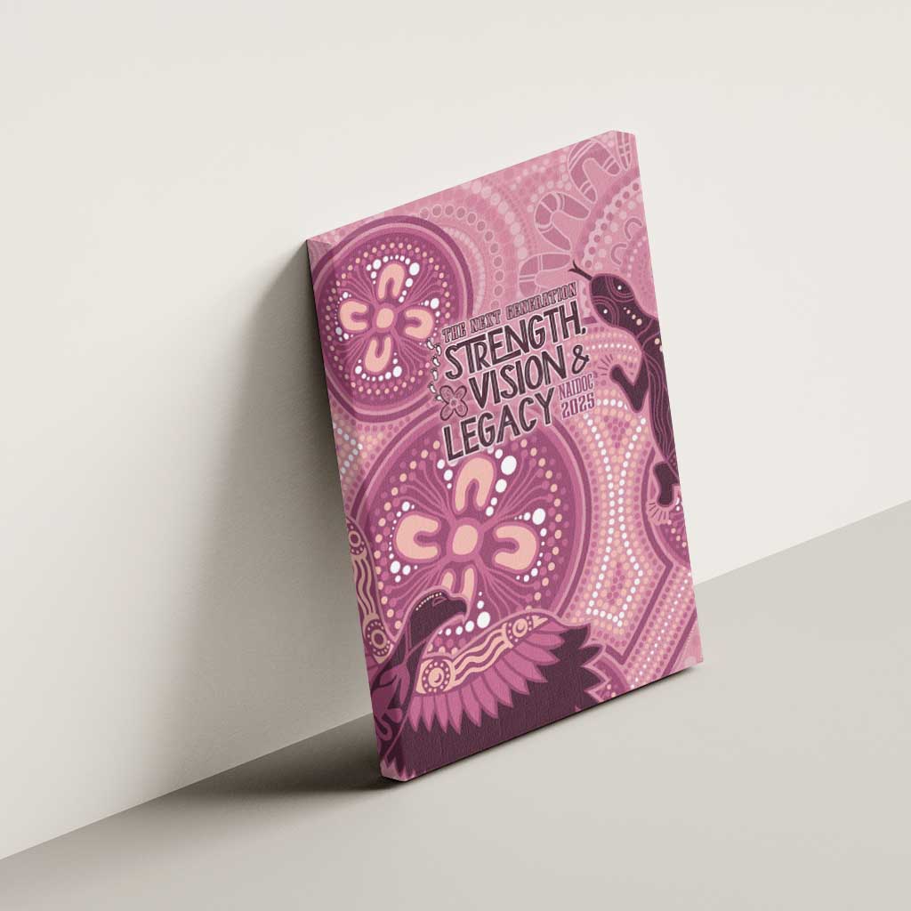 NAIDOC 2025 Strength Vision & Legacy Canvas Wall Art Future Dreaming - Coral