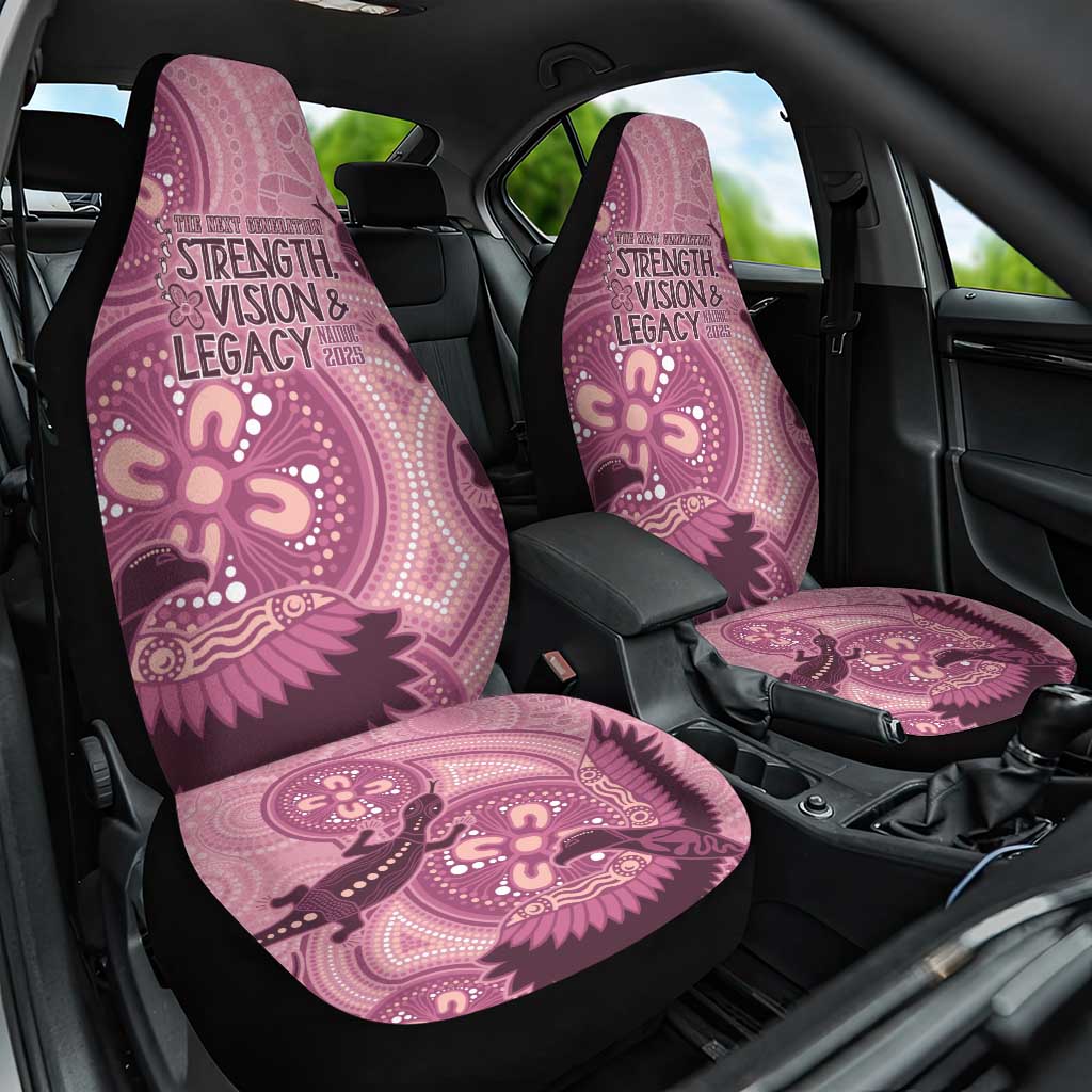 NAIDOC 2025 Strength Vision & Legacy Car Seat Cover Future Dreaming - Coral