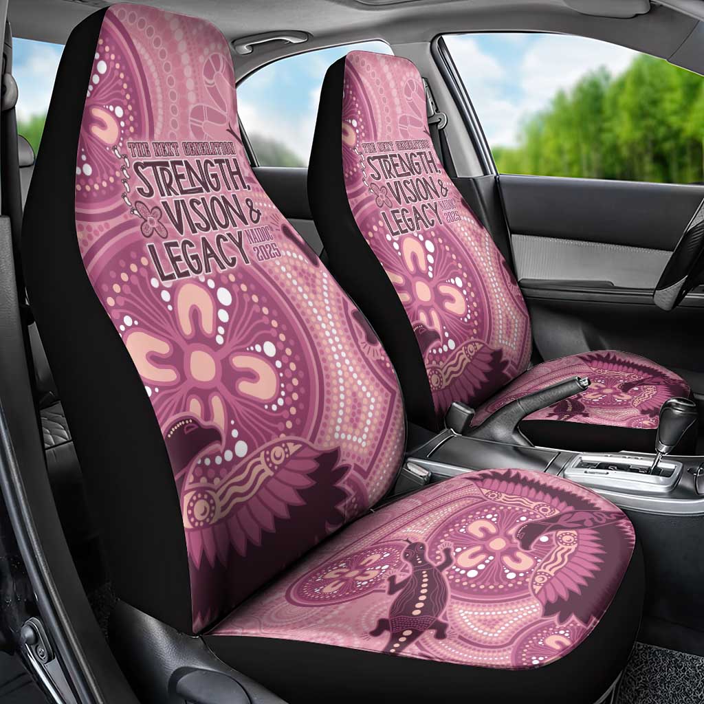 NAIDOC 2025 Strength Vision & Legacy Car Seat Cover Future Dreaming - Coral