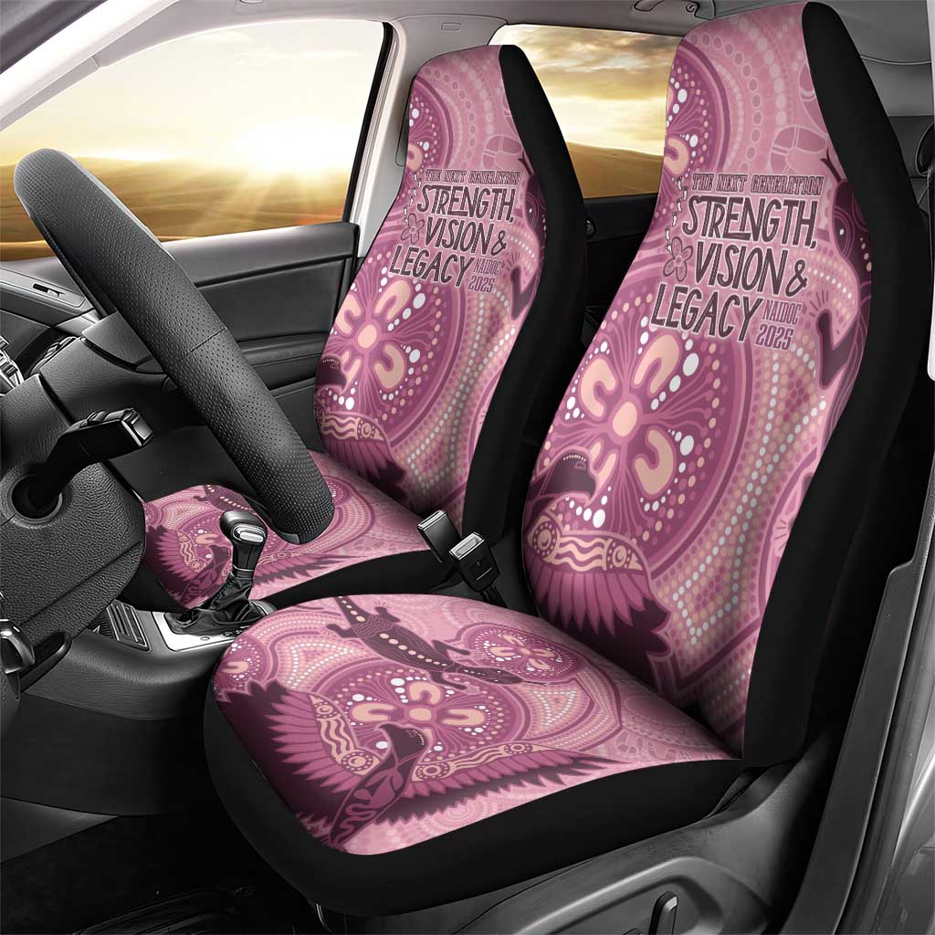 NAIDOC 2025 Strength Vision & Legacy Car Seat Cover Future Dreaming - Coral