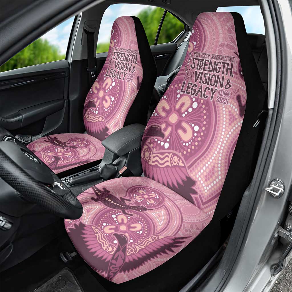 NAIDOC 2025 Strength Vision & Legacy Car Seat Cover Future Dreaming - Coral