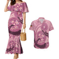 NAIDOC 2025 Strength Vision & Legacy Couples Matching Mermaid Dress and Hawaiian Shirt Future Dreaming - Coral