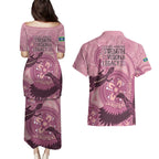 NAIDOC 2025 Strength Vision & Legacy Couples Matching Puletasi and Hawaiian Shirt Future Dreaming - Coral