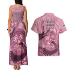 NAIDOC 2025 Strength Vision & Legacy Couples Matching Tank Maxi Dress and Hawaiian Shirt Future Dreaming - Coral