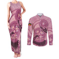 NAIDOC 2025 Strength Vision & Legacy Couples Matching Tank Maxi Dress and Long Sleeve Button Shirt Future Dreaming - Coral