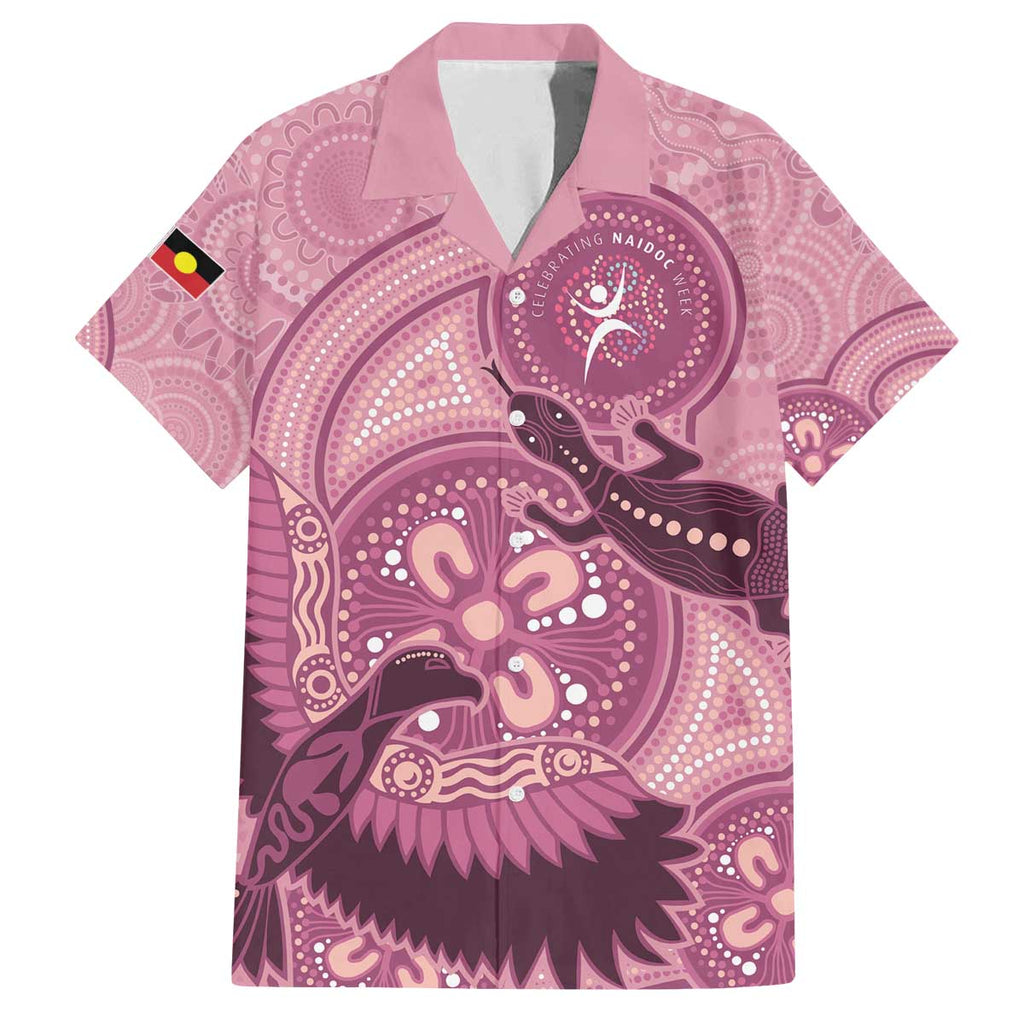 NAIDOC 2025 Strength Vision & Legacy Family Matching Off The Shoulder Long Sleeve Dress and Hawaiian Shirt Future Dreaming - Coral
