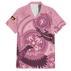 NAIDOC 2025 Strength Vision & Legacy Family Matching Off The Shoulder Long Sleeve Dress and Hawaiian Shirt Future Dreaming - Coral
