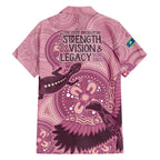 NAIDOC 2025 Strength Vision & Legacy Family Matching Off The Shoulder Long Sleeve Dress and Hawaiian Shirt Future Dreaming - Coral