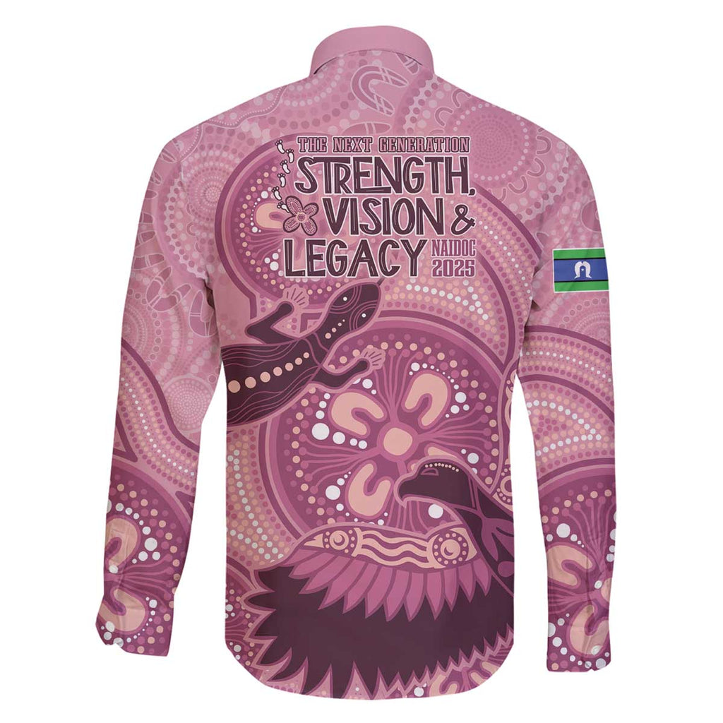 NAIDOC 2025 Strength Vision & Legacy Family Matching Off The Shoulder Long Sleeve Dress and Hawaiian Shirt Future Dreaming - Coral