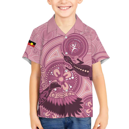 NAIDOC 2025 Strength Vision & Legacy Family Matching Off The Shoulder Long Sleeve Dress and Hawaiian Shirt Future Dreaming - Coral