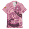 NAIDOC 2025 Strength Vision & Legacy Family Matching Off Shoulder Maxi Dress and Hawaiian Shirt Future Dreaming - Coral