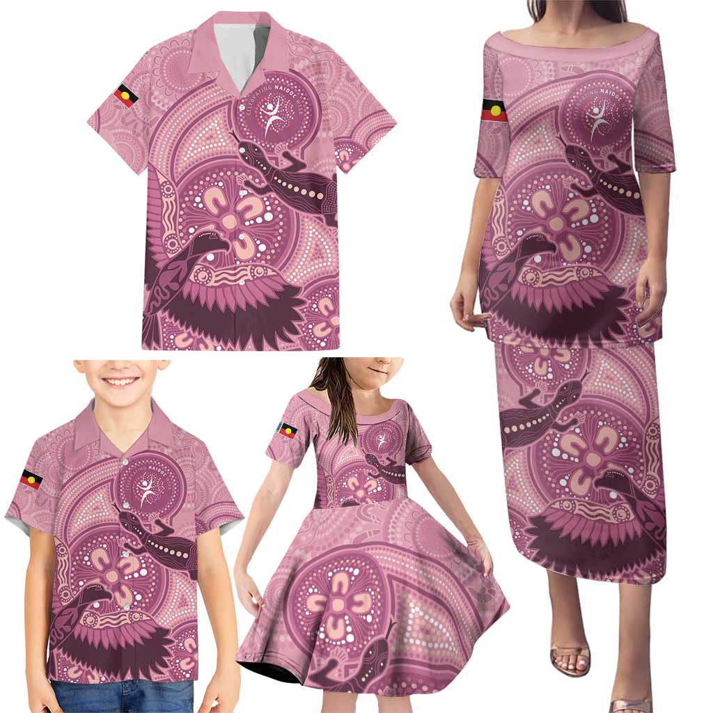 NAIDOC 2025 Strength Vision & Legacy Family Matching Puletasi and Hawaiian Shirt Future Dreaming - Coral