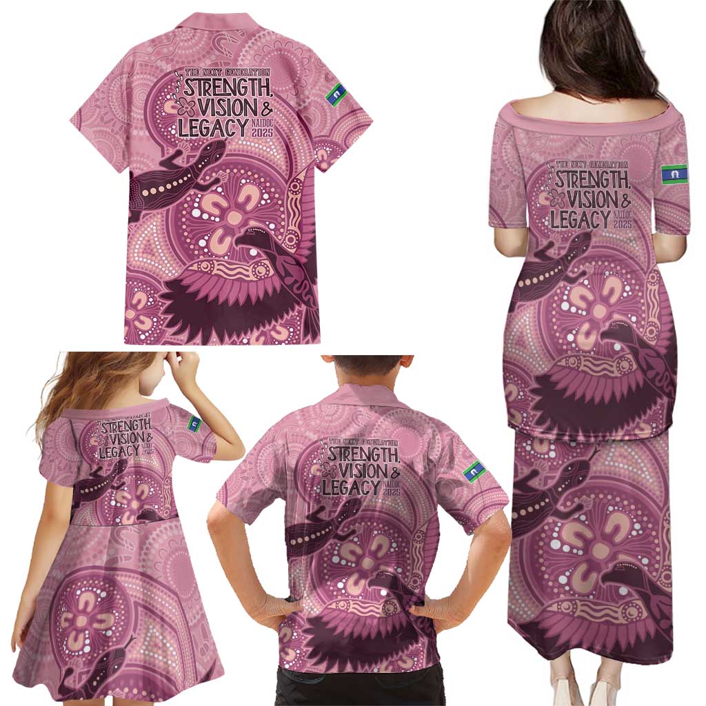 NAIDOC 2025 Strength Vision & Legacy Family Matching Puletasi and Hawaiian Shirt Future Dreaming - Coral