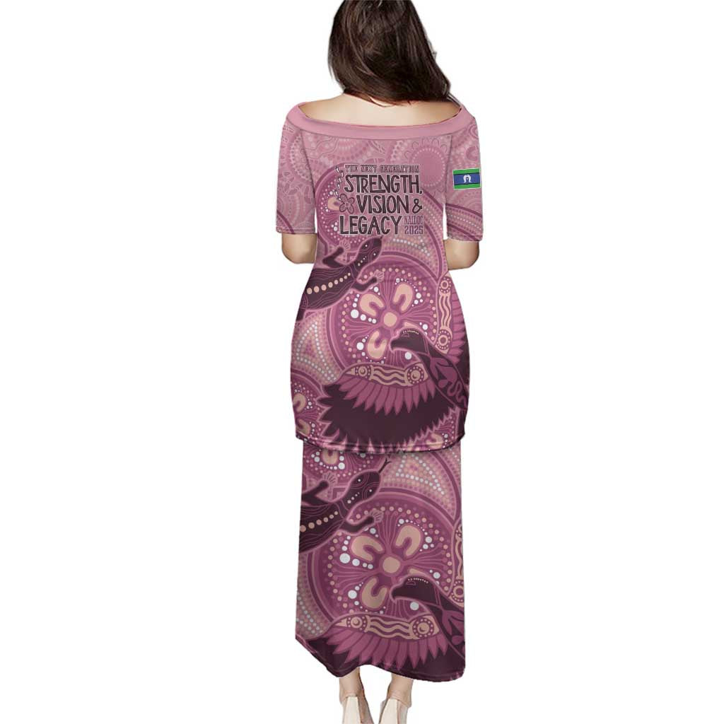 NAIDOC 2025 Strength Vision & Legacy Family Matching Puletasi and Hawaiian Shirt Future Dreaming - Coral
