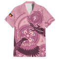 NAIDOC 2025 Strength Vision & Legacy Family Matching Short Sleeve Bodycon Dress and Hawaiian Shirt Future Dreaming - Coral