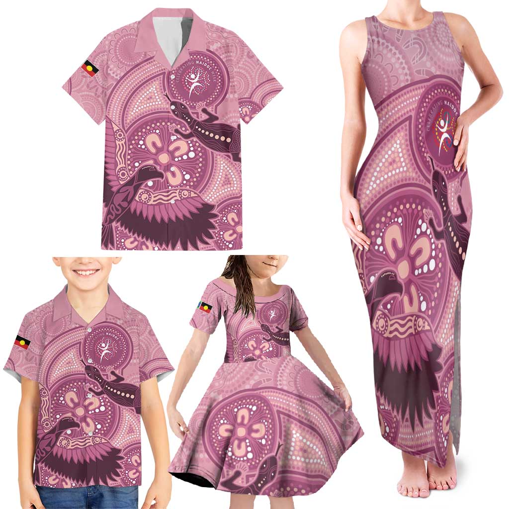 NAIDOC 2025 Strength Vision & Legacy Family Matching Tank Maxi Dress and Hawaiian Shirt Future Dreaming - Coral