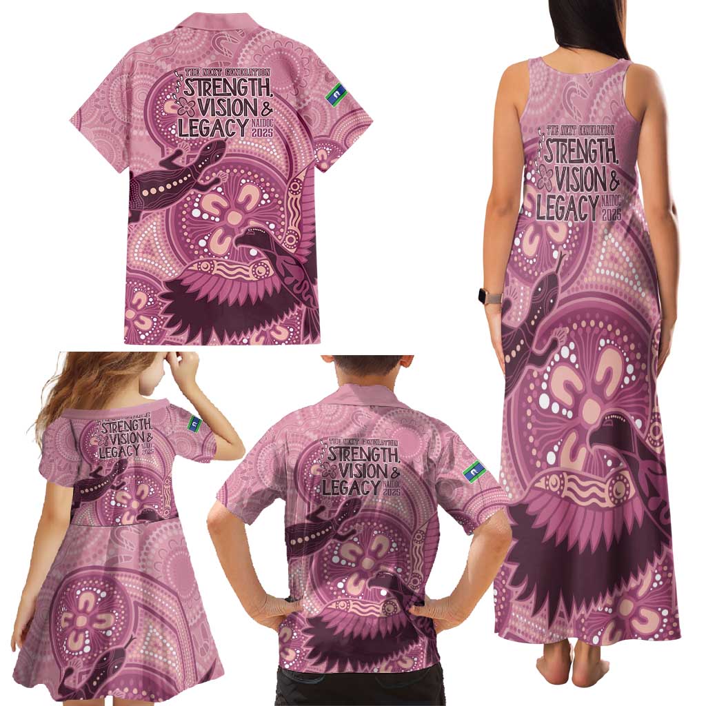 NAIDOC 2025 Strength Vision & Legacy Family Matching Tank Maxi Dress and Hawaiian Shirt Future Dreaming - Coral