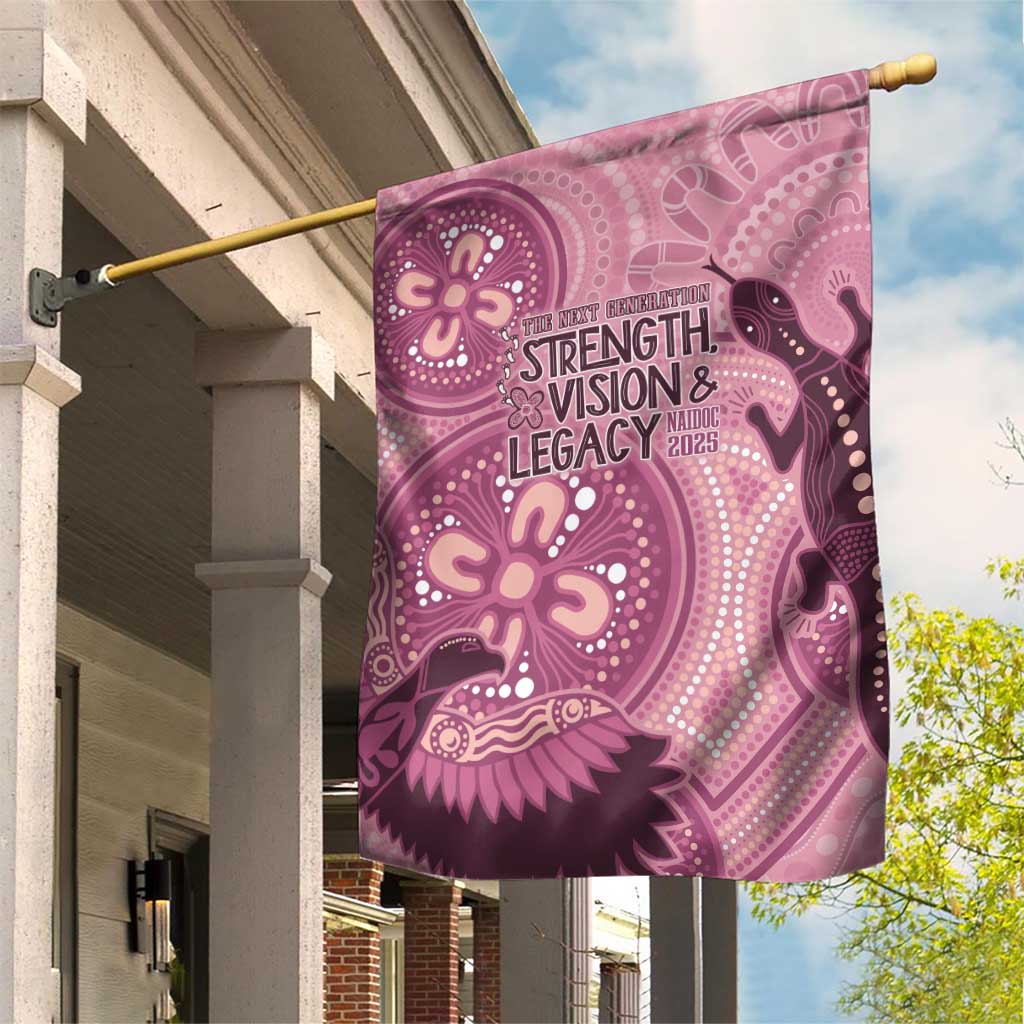 NAIDOC 2025 Strength Vision & Legacy Garden Flag Future Dreaming - Coral
