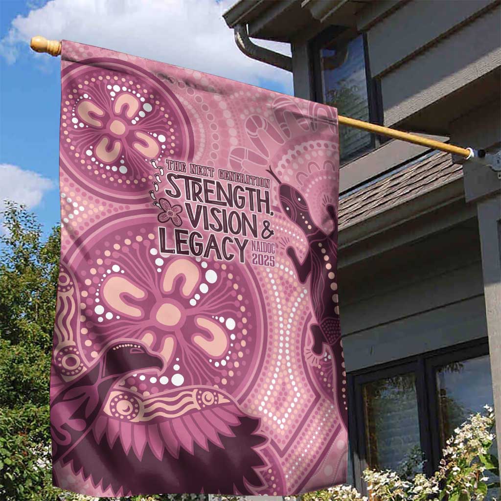 NAIDOC 2025 Strength Vision & Legacy Garden Flag Future Dreaming - Coral