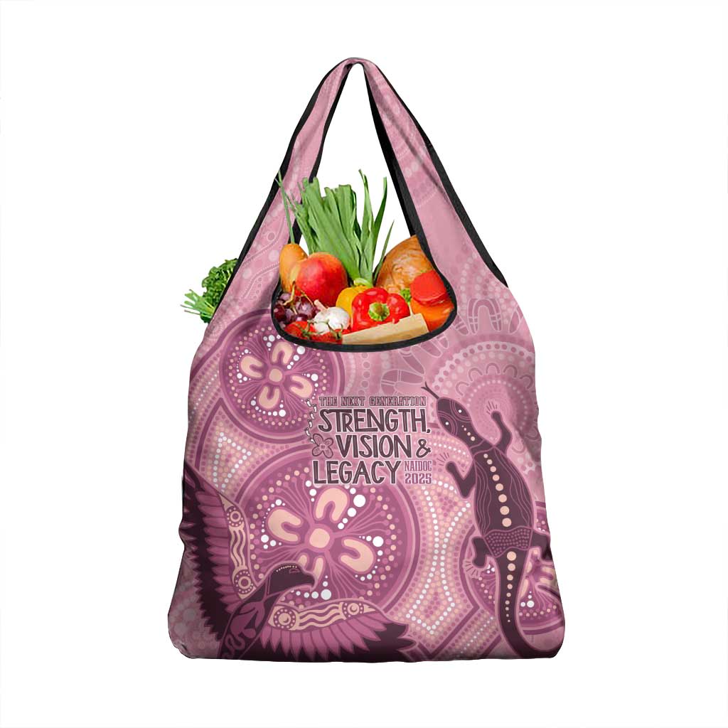 NAIDOC 2025 Strength Vision & Legacy Grocery Bag Future Dreaming - Coral