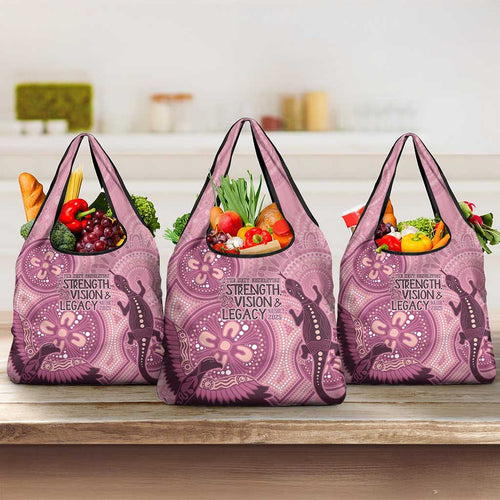 NAIDOC 2025 Strength Vision & Legacy Grocery Bag Future Dreaming - Coral