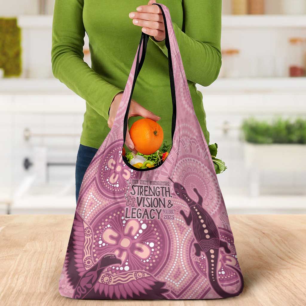 NAIDOC 2025 Strength Vision & Legacy Grocery Bag Future Dreaming - Coral