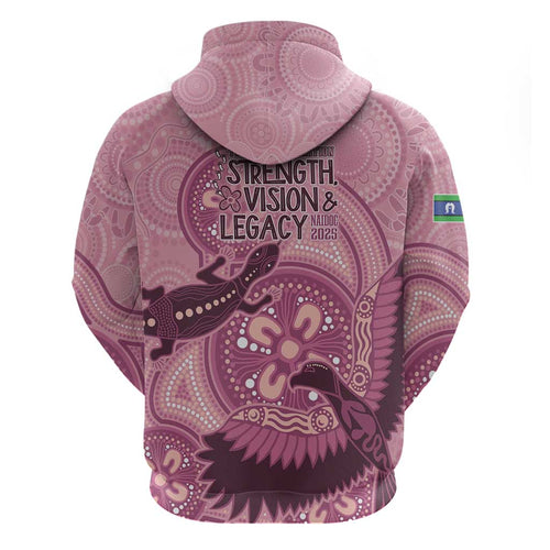 NAIDOC 2025 Strength Vision & Legacy Hoodie Future Dreaming - Coral