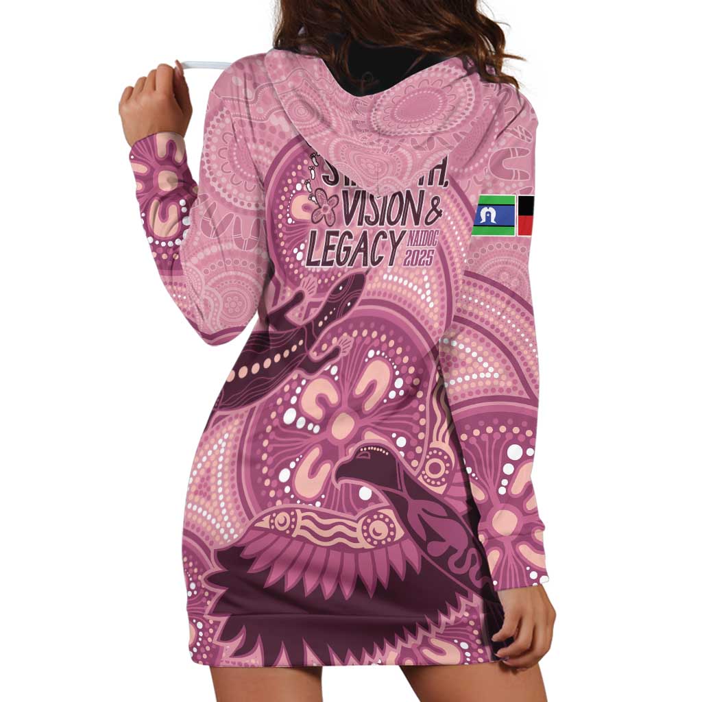 NAIDOC 2025 Strength Vision & Legacy Hoodie Dress Future Dreaming - Coral