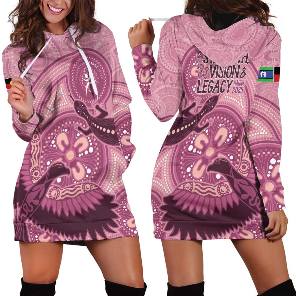NAIDOC 2025 Strength Vision & Legacy Hoodie Dress Future Dreaming - Coral