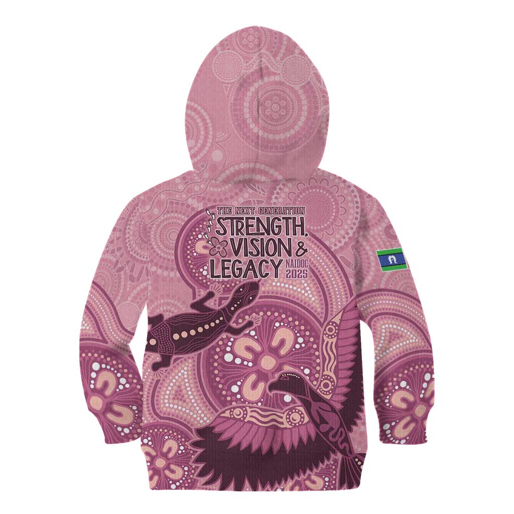 NAIDOC 2025 Strength Vision & Legacy Kid Hoodie Future Dreaming - Coral