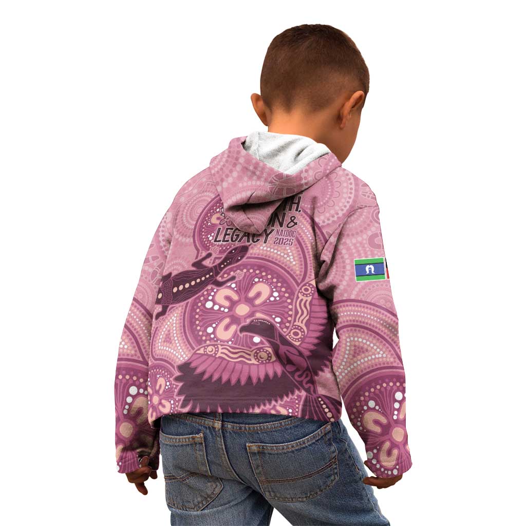 NAIDOC 2025 Strength Vision & Legacy Kid Hoodie Future Dreaming - Coral