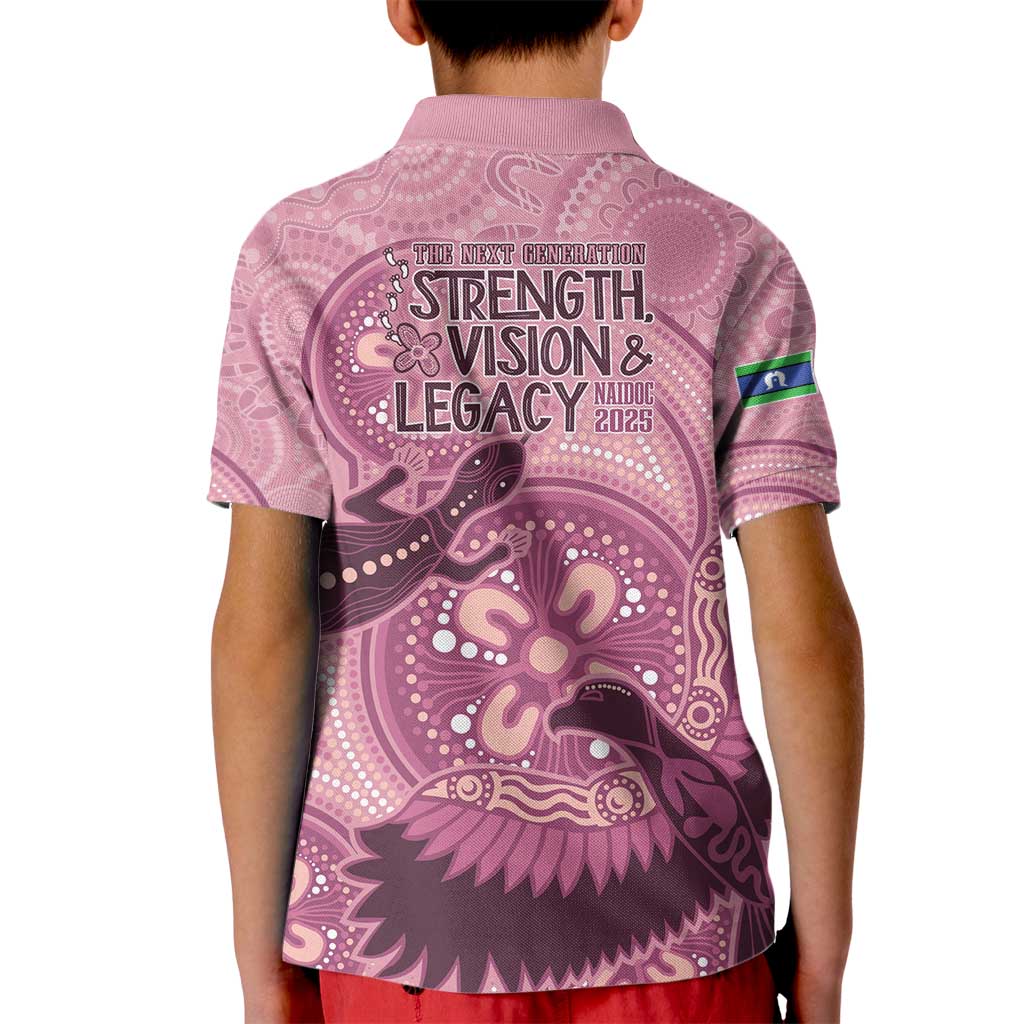 NAIDOC 2025 Strength Vision & Legacy Kid Polo Shirt Future Dreaming - Coral