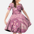 NAIDOC 2025 Strength Vision & Legacy Kid Short Sleeve Dress Future Dreaming - Coral