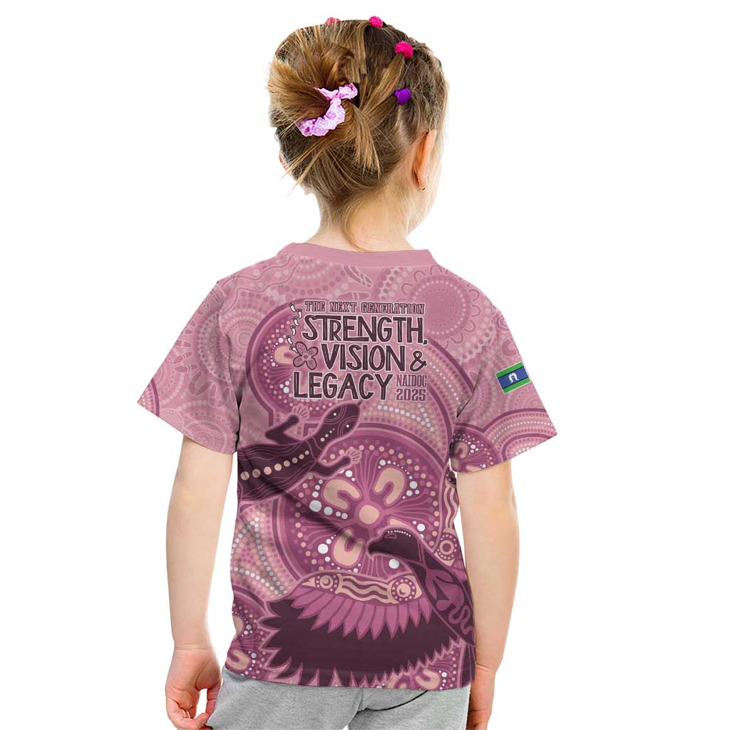 NAIDOC 2025 Strength Vision & Legacy Kid T Shirt Future Dreaming - Coral