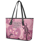NAIDOC 2025 Strength Vision & Legacy Leather Tote Bag Future Dreaming - Coral