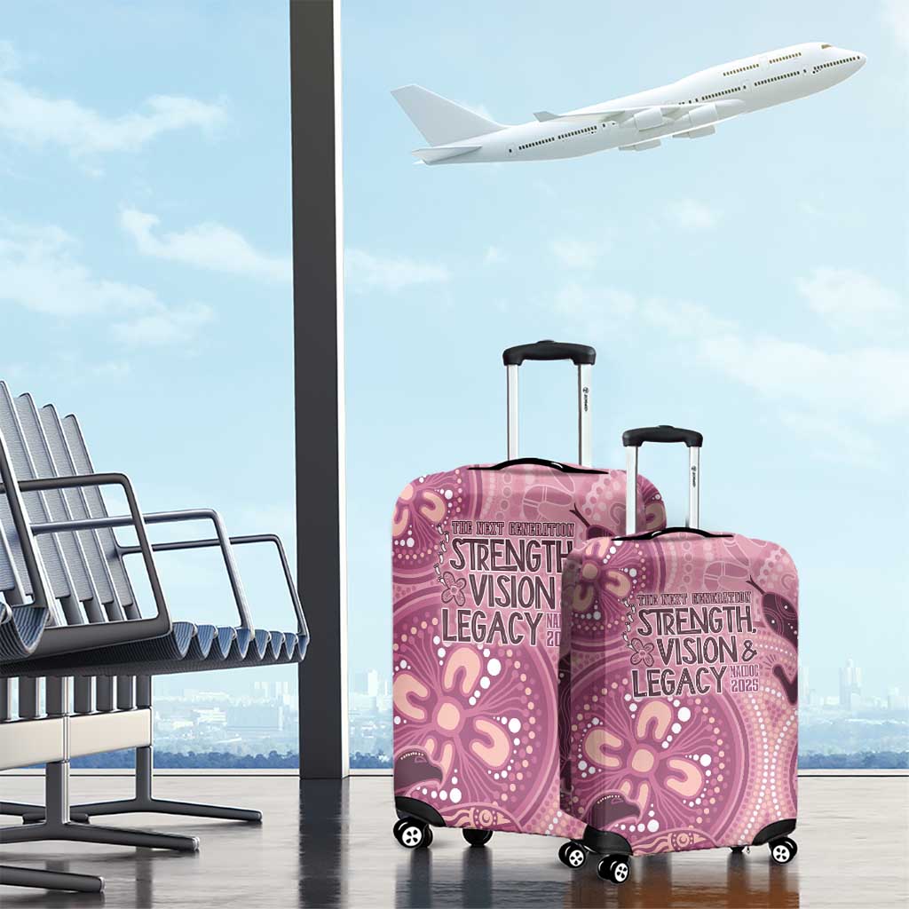 NAIDOC 2025 Strength Vision & Legacy Luggage Cover Future Dreaming - Coral