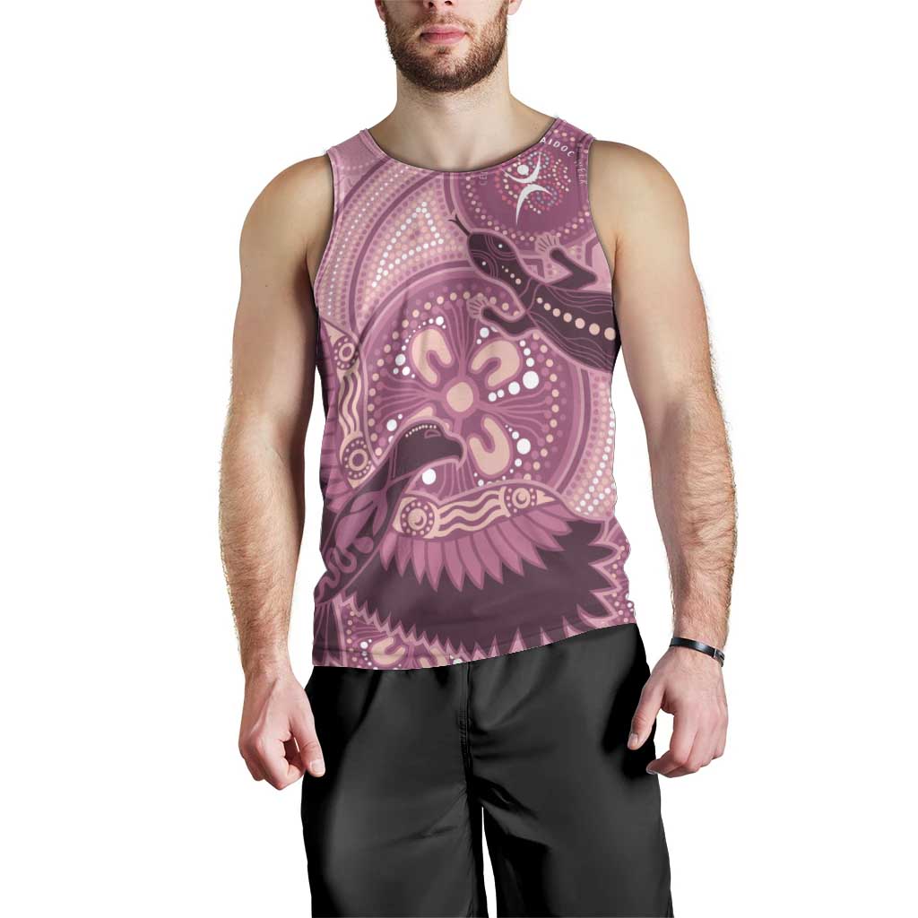 NAIDOC 2025 Strength Vision & Legacy Men Tank Top Future Dreaming - Coral